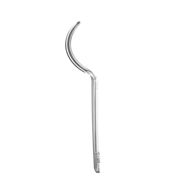 A metal hook with a long handle.